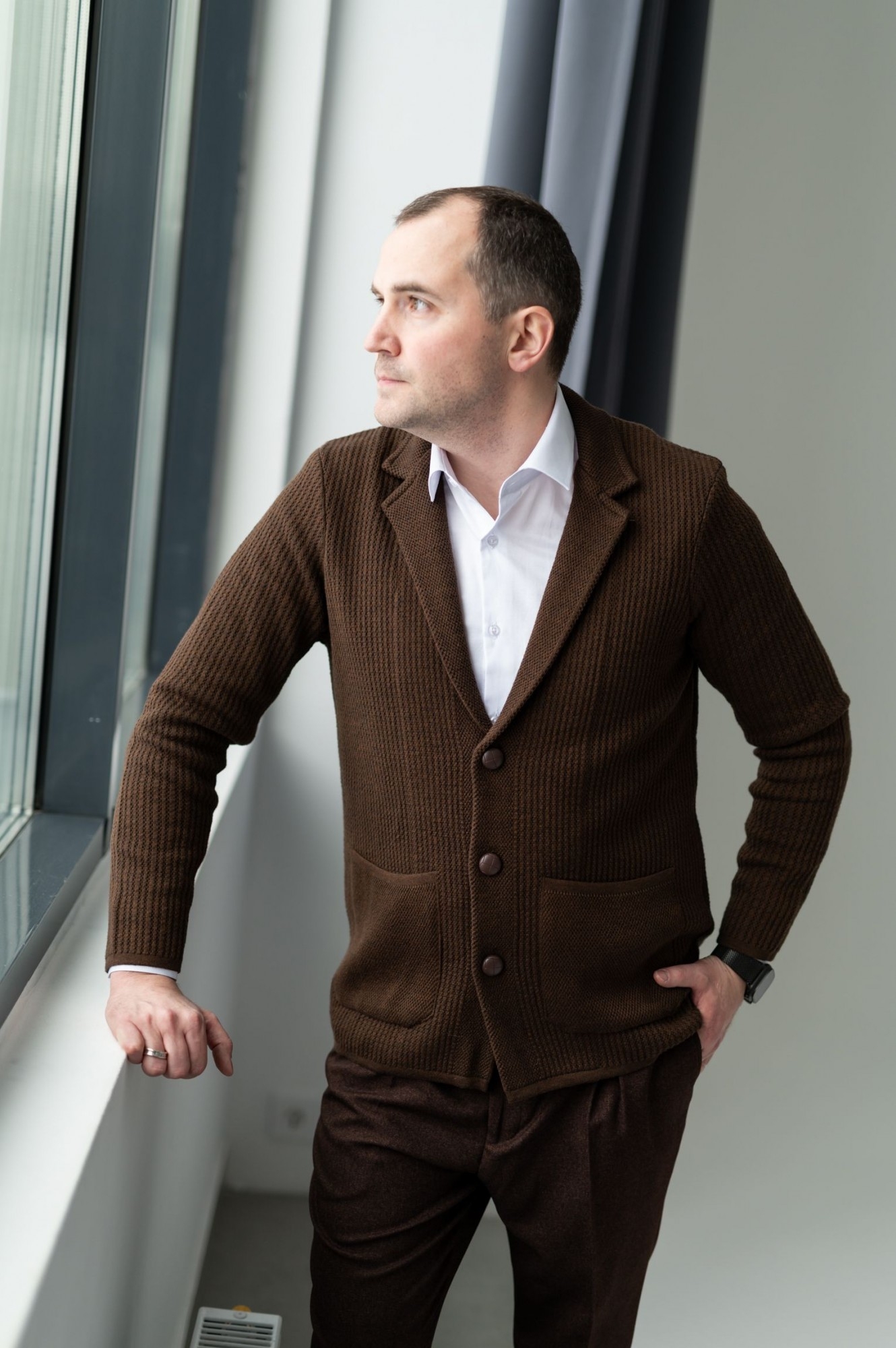 Коричневый кардиган CMT (K002)