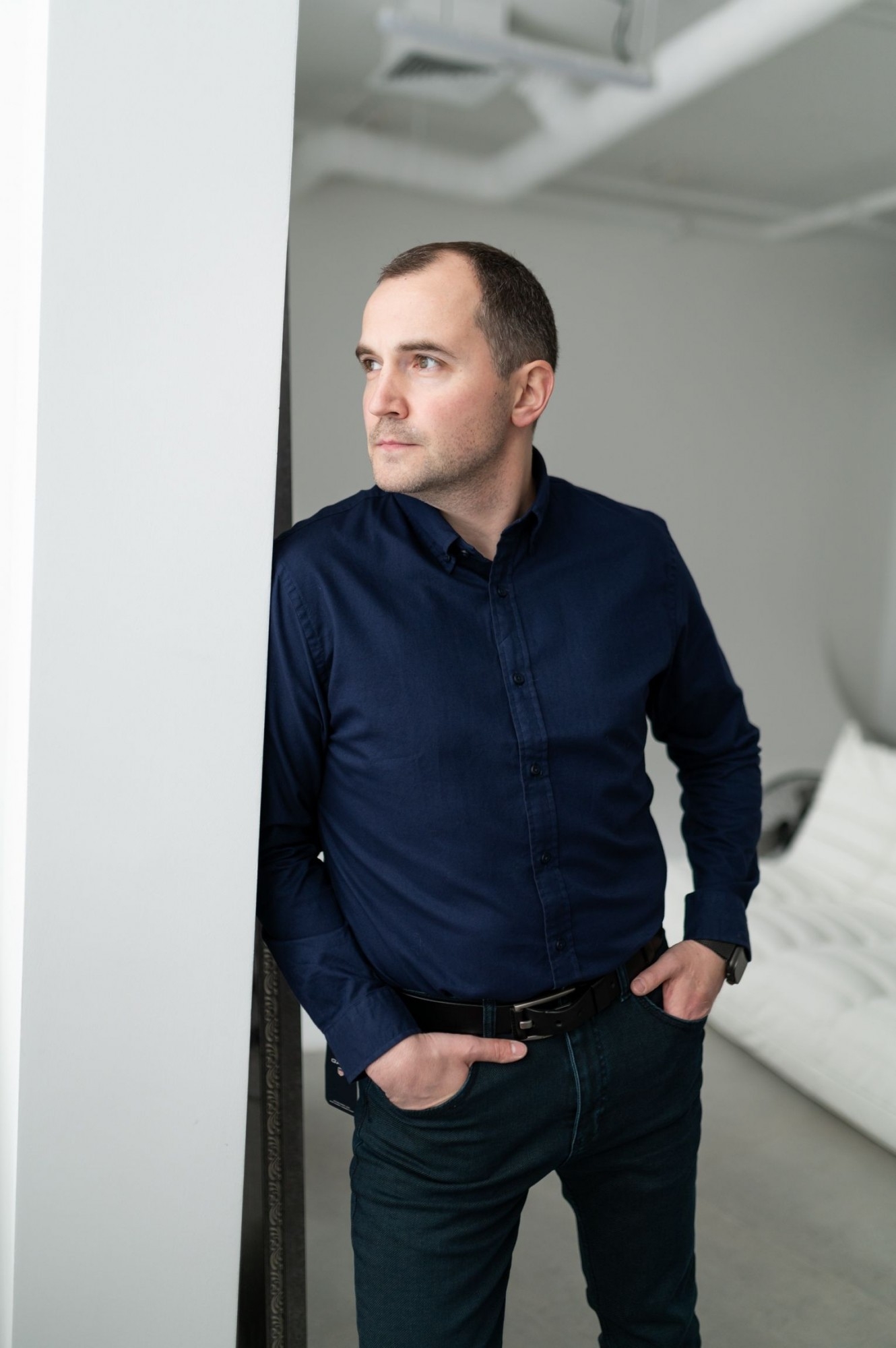 Тёмно-синяя рубашка CMT (S005)