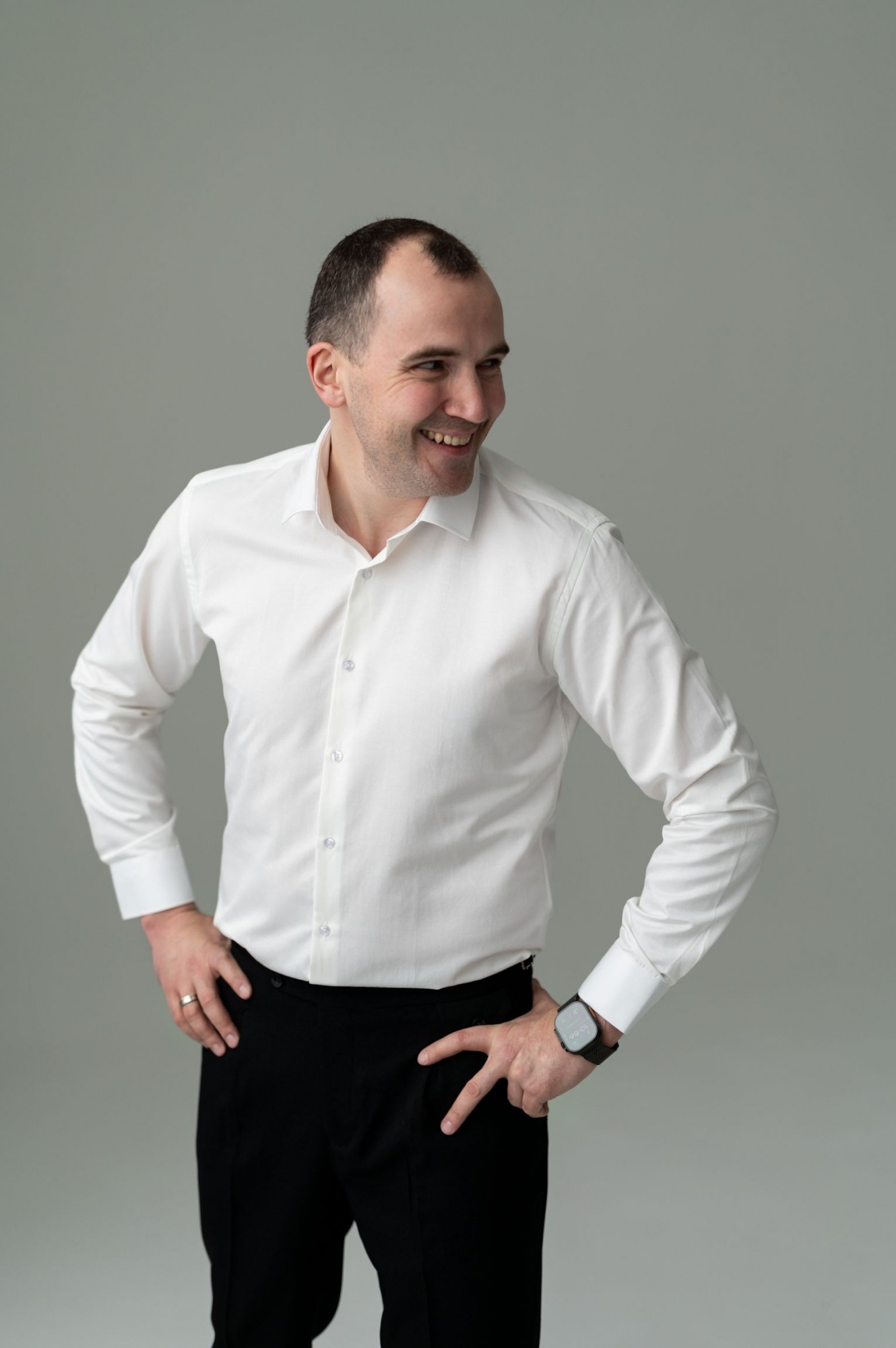 Классическая рубашка цвета айвори CMT (S007)