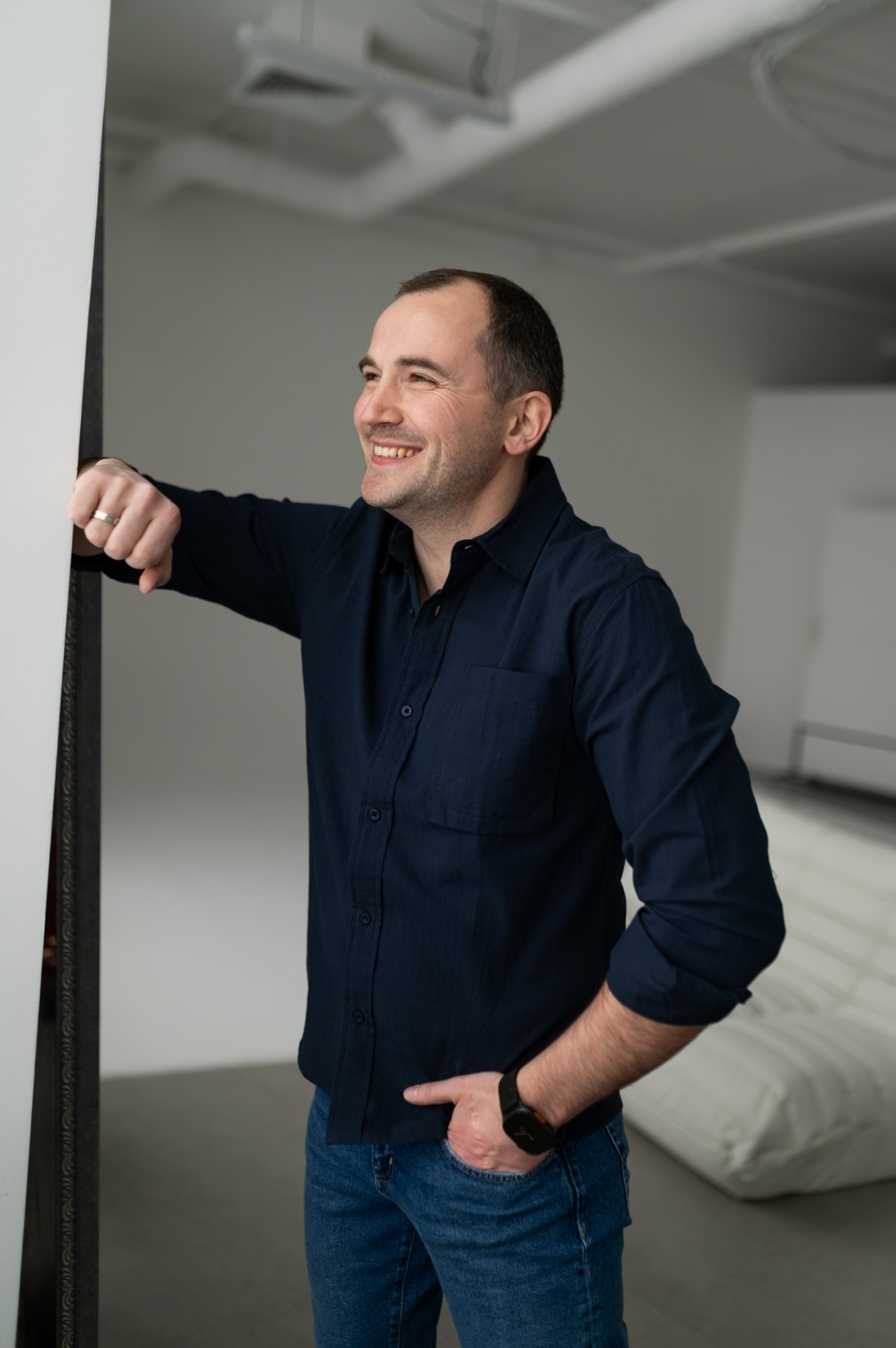 Синяя рубашка CMT (S017)