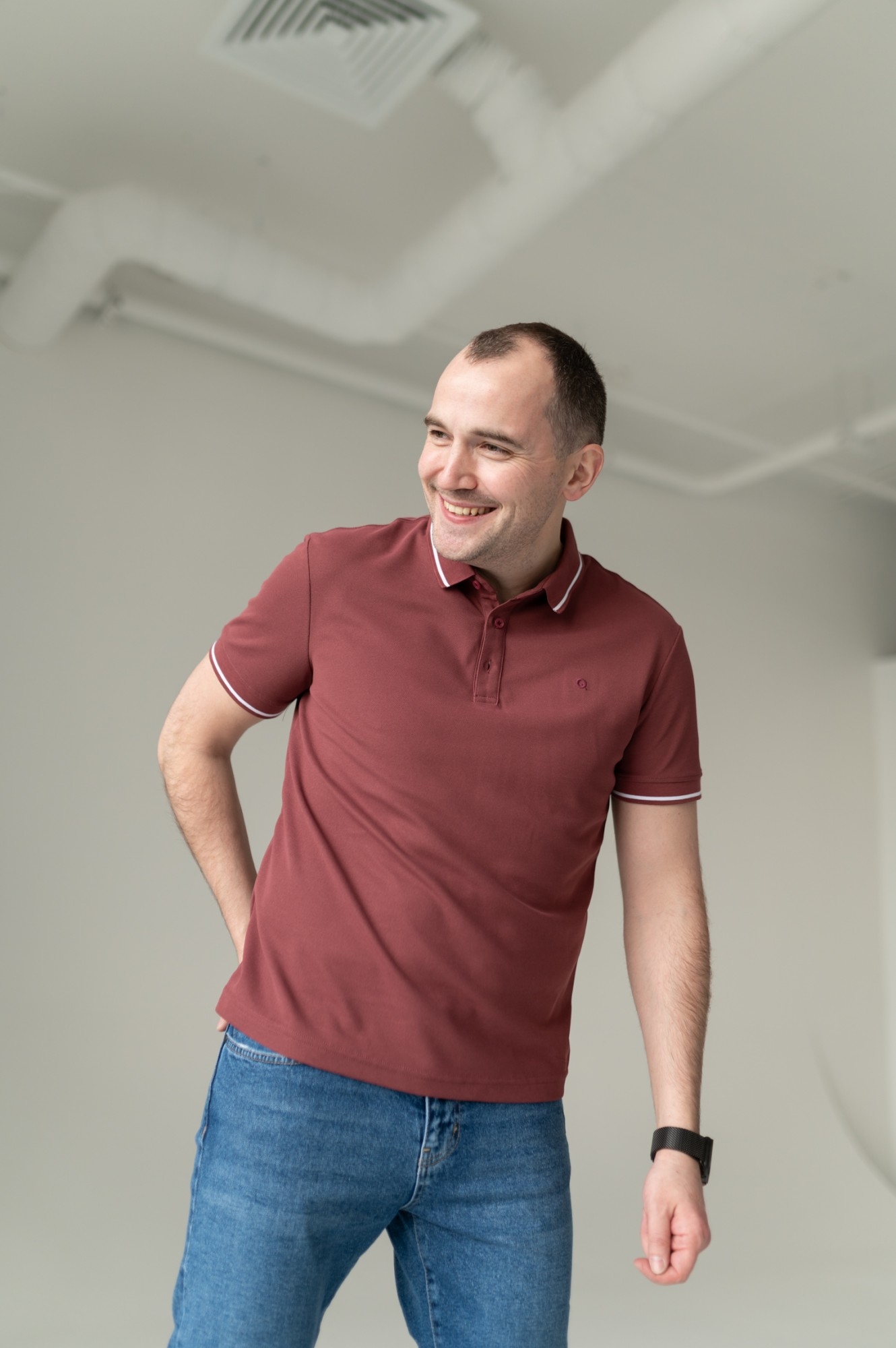 Бордовое поло CMT (M009)