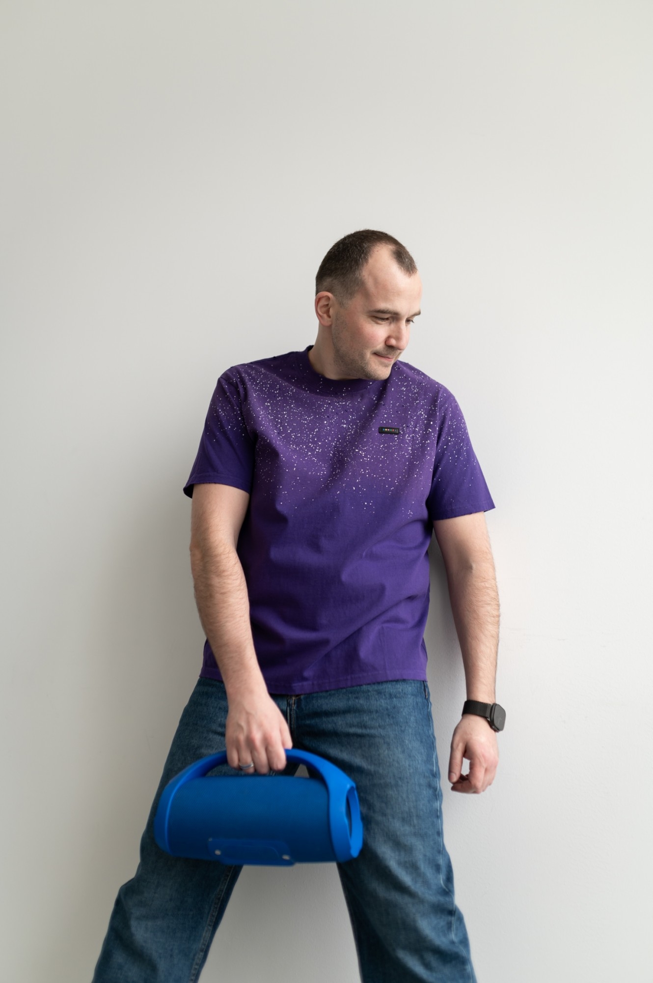 Фиолетовая футболка CMT (M017)