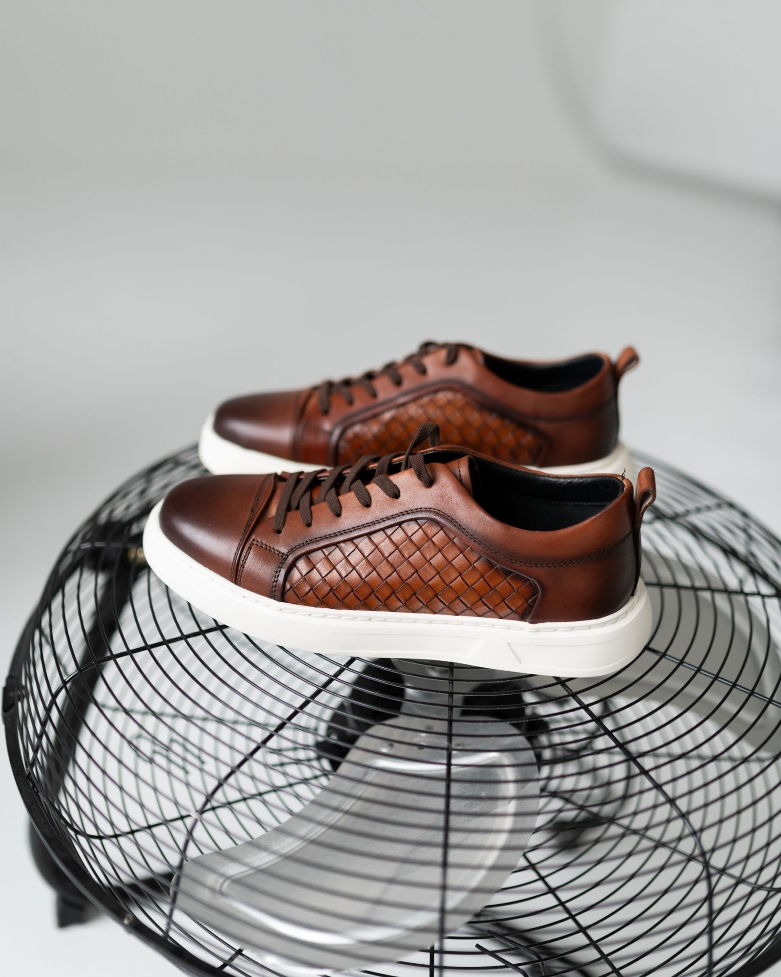 Рыжие кеды с плетением Beresstini (337)