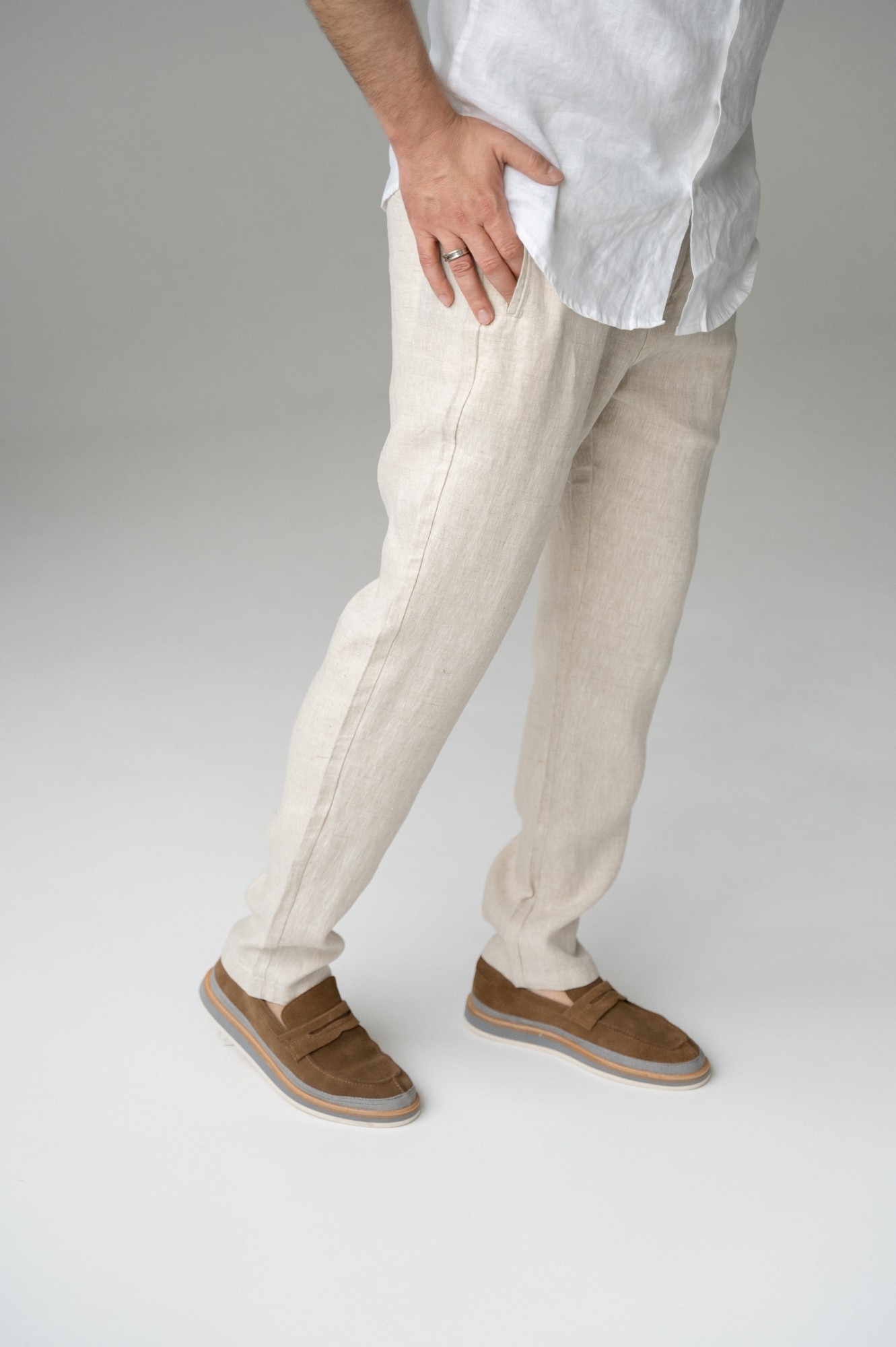 Льняные брюки CMT (B031)
