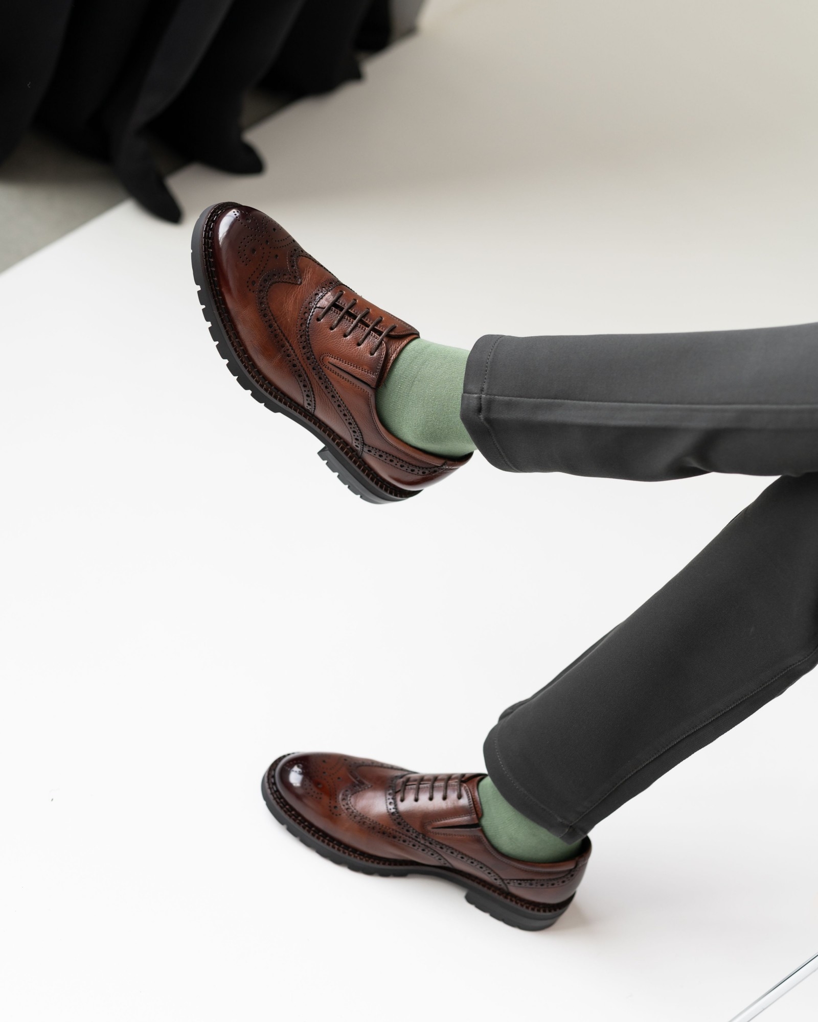 Рыжие броги Clemento (001)