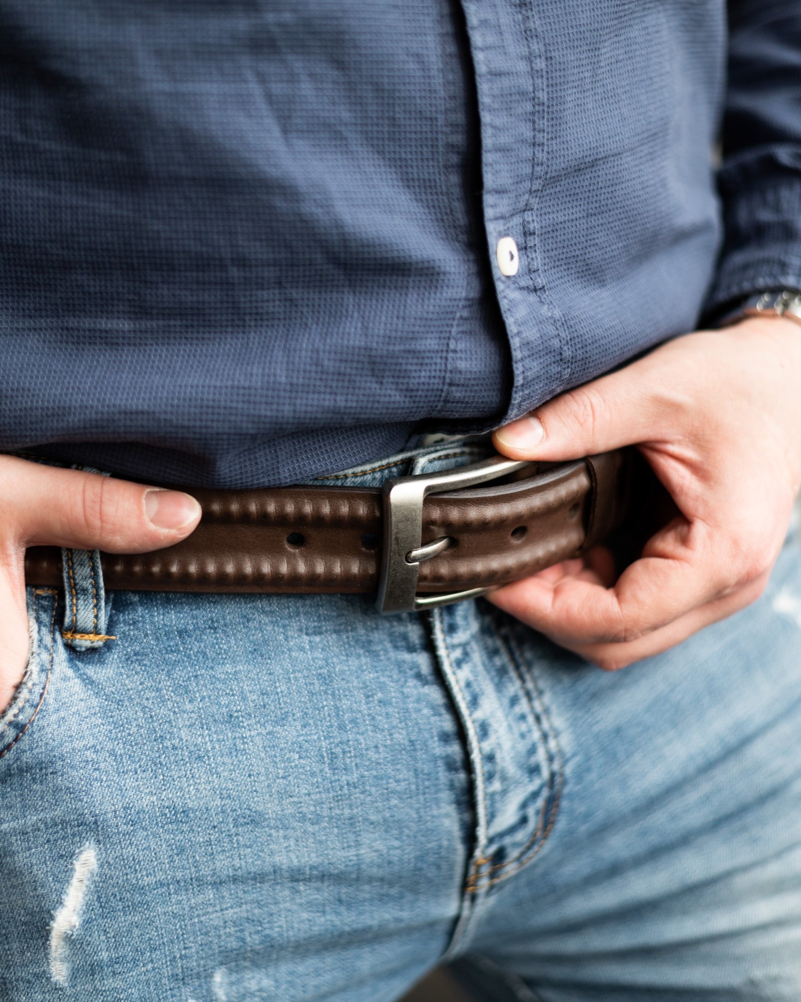 Кожаный ремень Moda Unisex (Р026)