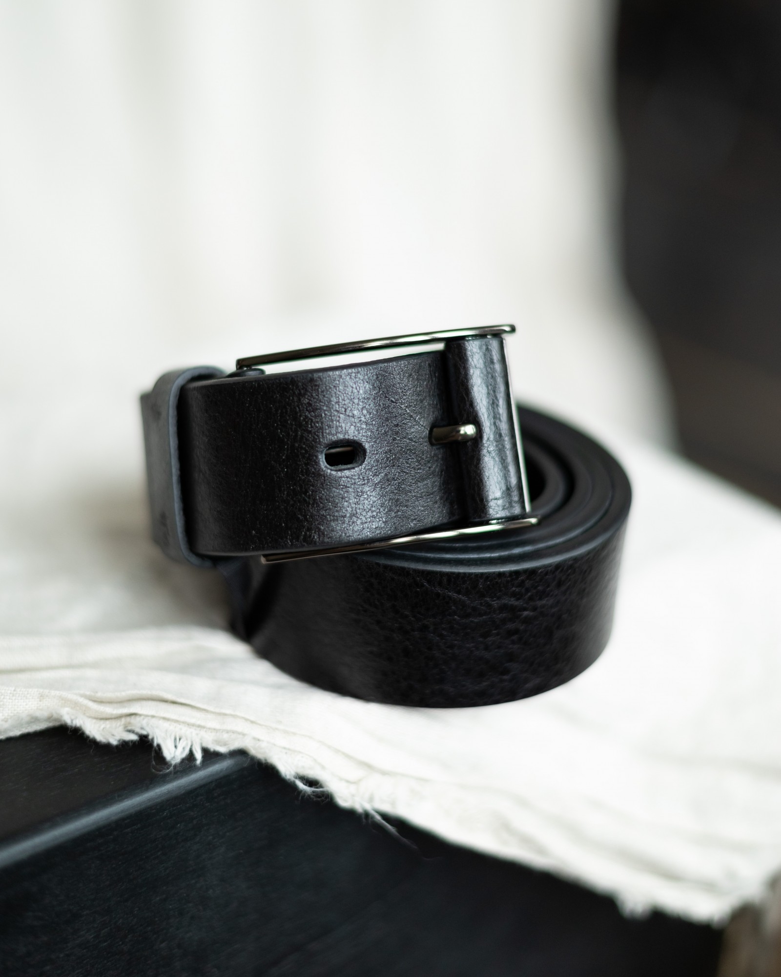 Кожаный ремень (Р002/1) чёрный 