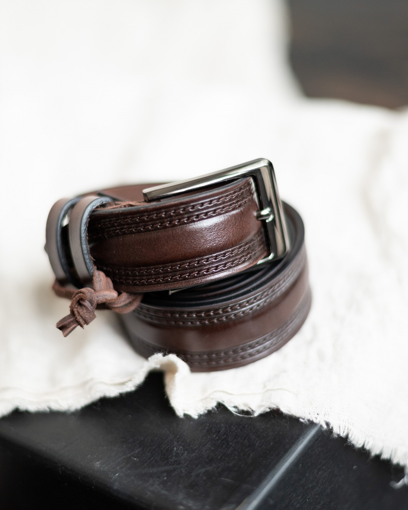 Кожаный ремень (Р020/3) коричневый