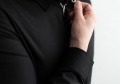 Чёрная рубашка на замке CMT (S024)