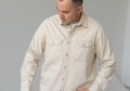Бежевая плотная рубашка CMT (S047)